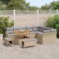 Preview: 12-teiliges Garten-Sofa-Set mit Kissen Beiges Poly Rattan Akazie, 3-teiliges Garten-Dining-Set mit Kissen Beiges Poly Rattan Akazie, 2-Sitzer Garten-Sofa mit Kissen Beiges Poly Rattan