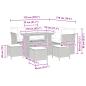 Preview: 9-teiliges Garten Sofa Set mit Kissen Schwarz Poly Rattan Akazie, 4-teiliges Garten Esstisch Set mit Kissen Schwarz Poly Rattan Akazie