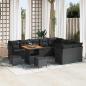 Preview: ARDEBO.de - Gartensofa-set 12 stk. 9-Sitzer Schwarz Poly-Rattan