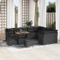 Preview: ARDEBO.de - Gartensofa-set 12 Stk. 9-Sitzanzahl Schwarz Poly-Rattan