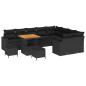 Preview: ARDEBO.de - Gartensofa-set 13 stk. 10-Sitzanzahl Schwarz Poly-Rattan