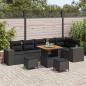 Preview: ARDEBO.de - Gartensofa-set 9 stk. 6-Sitzanzahl Schwarz Poly-Rattan