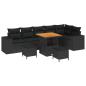 Preview: Gartensofa-set 9 stk. 6-Sitzanzahl Schwarz Poly-Rattan