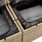 Preview: 12-teiliges Garten Sofa Set mit Kissen Beige Poly Rattan Akazie, 2-Sitzer Garten Sofa mit Stauraum & Kissen Beige Poly Rattan, 3-teiliges Garten Essset mit Kissen Beige Poly Rattan Akazie