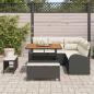 Preview: 8-teiliges Garten-Sofa-Set mit Kissen, schwarzes Poly-Rattan, Akazie, 2-Sitzer Garten-Sofa mit Stauraum & Kissen, schwarzes Poly-Rattan, 3-teiliges Garten-Ess-Set mit Kissen, schwarzes Poly-Rattan, Akazie