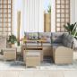 Preview: 8-teiliges Garten Sofa Set mit Kissen in Beige, Poly Rattan und Akazie, 2-Sitzer Garten Sofa mit Stauraum und Kissen in Beige, Poly Rattan, 3-teiliges Garten Esszimmer Set mit Kissen in Beige, Poly Rattan und Akazie