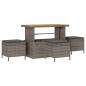 Preview: Garten-Sofa-Set 13 Stk. 12-Sitzanzahl Grau