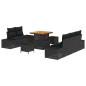 Preview: Gartensofa-set 8 stk. 7-Sitzanzahl Schwarz Poly Rattan
