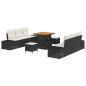 Preview: Gartensofa-set 9 stk. 8-Sitzanzahl Schwarz Poly Rattan