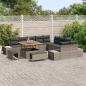 Preview: 13-teiliges Garten Sofa Set mit Kissen Grau Poly-Rattan Akazie, 2-Sitzer Garten Sofa mit Stauraum & Kissen Grau Poly-Rattan, 3-teiliges Garten Esstisch Set mit Kissen Grau Poly-Rattan Akazie