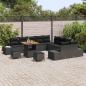 Preview: 13-teiliges Garten-Sofa Set mit Kissen Schwarz Poly-Rattan Akazie, 2-Sitzer Garten-Sofa mit Stauraum & Kissen Schwarz Poly-Rattan, 3-teiliges Garten-Essset mit Kissen Schwarz Poly-Rattan Akazie