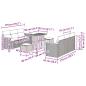 Preview: Gartensofa-set mit Kissen 11 pcs Beige und Hellgrau Poly-Rattan