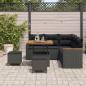 Preview: Gartensofa-set 8 stk. 5-Sitzanzahl Schwarz Poly Rattan
