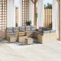 Preview: ARDEBO.de - Gartensofa-set 13 stk. 12-Sitzanzahl Beige Poly-Rattan