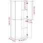 Preview: Büroschrank Artisan-Eiche 60 x 32 x 152,5 cm Holzwerkstoff