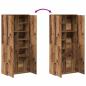 Preview: Highboard Altholz 80x35x180 cm Holzwerkstoff