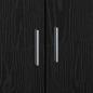 Preview: Highboard Schwarz Eiche 80x35x180 cm Holzwerkstoff