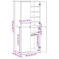 Preview: Highboard Altholz 80x39x178 cm Spanplatten