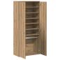 Preview: Highboard Kunsthandwerk-Eiche 80x39x178 cm Holzwerkstoff