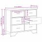 Preview: Kommode Schwarz-Eiche 91x35,5x74,5 cm Holzwerkstoff