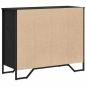 Preview: Kommode Schwarz-Eiche 91x35,5x74,5 cm Holzwerkstoff