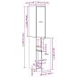 Preview: Apotheker-Schrank Schwarze Eiche 30x41x174,5 cm Spanplatte