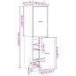 Preview: Apotheker-Schrank Schwarzes Eichenholz 40x41x144,5 cm Holzwerkstoff