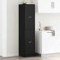 Preview: ARDEBO.de - Apotheker Schrank Schwarz Eiche 40x41x174.5 cm Spanplatte