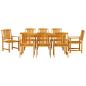 Preview: Garten Essgruppe 9 pcs Braun Massivholz Akazie