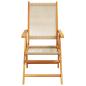 Preview: 5-tlg. Garten-Essgruppe Beige Massivholz Akazie & Poly Rattan