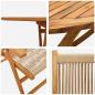 Preview: 7-tlg. Garten-Essgruppe Beige Massivholz Akazie & Poly Rattan