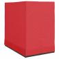 Preview: Doppelte Sonnenliege Set aus 2 Braun und Rot Rattan und Polyester