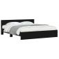 Preview: Bettgestell mit Kopfteil Schwarze Eiche 180x200 cm Engineered Wood