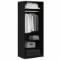 Preview: Kleiderschrank Schwarz-Eiche Set von 2 Schwarz Eiche Holzwerkstoff