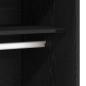 Preview: Kleiderschrank Schwarz-Eiche Set von 2 Schwarz Eiche Holzwerkstoff