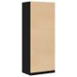 Preview: Kleiderschrank Schwarze Eiche Set aus 2 Schwarze Eiche Spanplatte