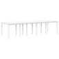 Preview: Gartentisch Weiß 300x100x73 cm Poly Rattan, Gartentisch Weiß 150x100x73 cm Poly Rattan