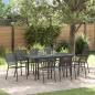 Preview: ARDEBO.de - 9-Personen Garten Essgruppe Anthrazit Stahl