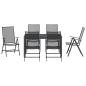 Preview: Garten Essgruppe 7 pcs Anthrazit Pulverbeschichteter Stahl