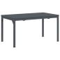 Preview: 7-teiliges Garten Essset Schwarz Stahl und Poly Rattan