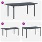 Preview: 7-teiliges Garten Essset Schwarz Stahl und Poly Rattan