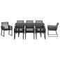 Preview: Garten Essgruppe 9 pcs Schwarz Poly-Rattan
