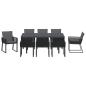 Preview: Garten Essgruppe 9 pcs Anthrazit Poly-Rattan