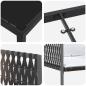 Preview: 7-teiliges Gartentischset mit Kissen Braun Poly Rattan