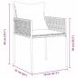 Preview: 7-teiliges Gartentischset mit Kissen Braun Poly Rattan