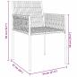 Preview: Set mit 3 Schwarz, Dunkelgrau PE-Rattan Standard Stabil
