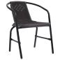 Preview: 3-teiliges Gartenset Schwarz Poly Rattan