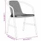Preview: 3-teiliges Gartenset Schwarz Poly Rattan