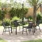 Preview: ARDEBO.de - 5-teiliges Garten-Ess-Set Schwarzes Poly-Rattan