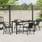 Preview: 5-teiliges Garten-Ess-Set Schwarzes Poly-Rattan
